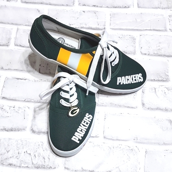 Bradford Exchange Green Bay Packers Lace-up Sneakers/Tennis Shoe - Picture 1 of 10